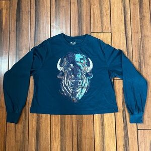Wrangler Dark Teal Graphic Sweatshirt